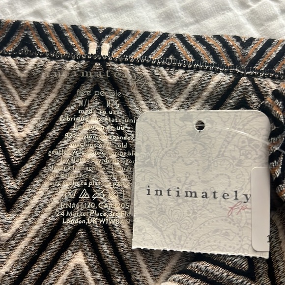 NWT Free People Desert Days Seamless Ruched Bandeau Natural Combo Boho Zig Zag - Picture 6 of 7